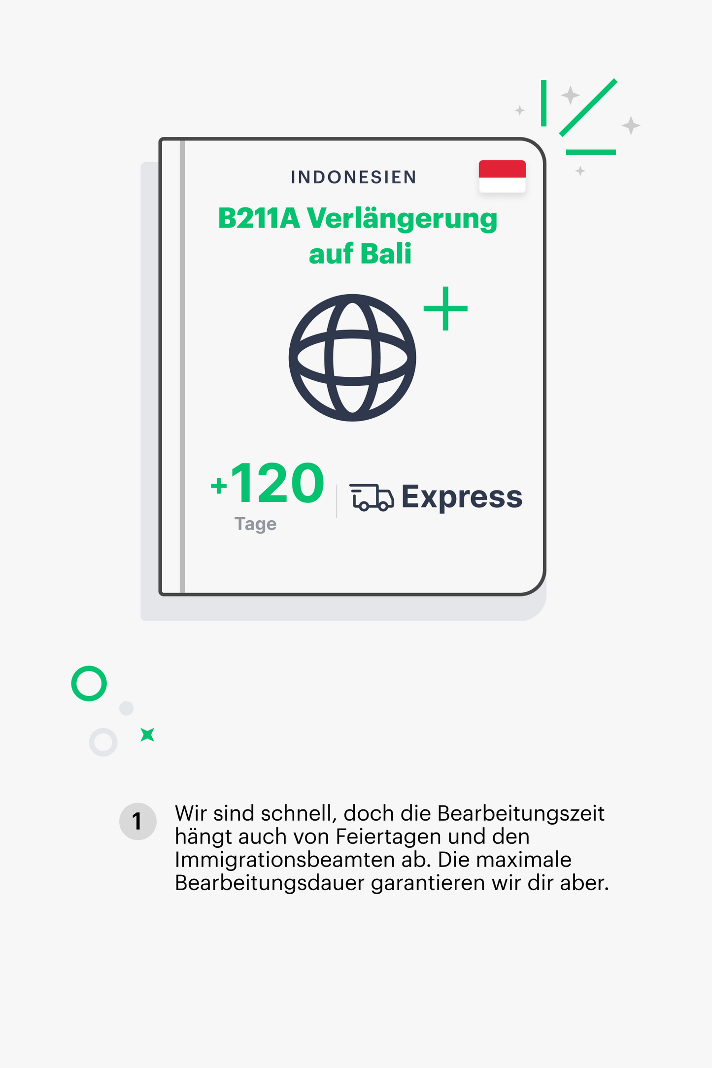 B211A Verlängerung auf Bali